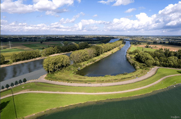 Impressie damverlaging bij De Weerd