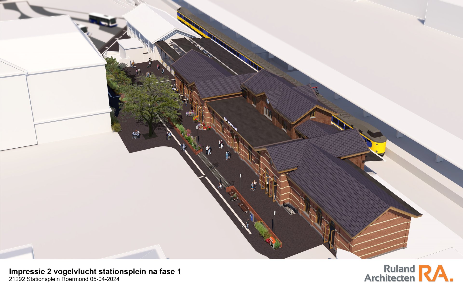 Vogelvlucht busplein na fase 1