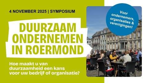 Symposium duurzaamheid op 4 november
