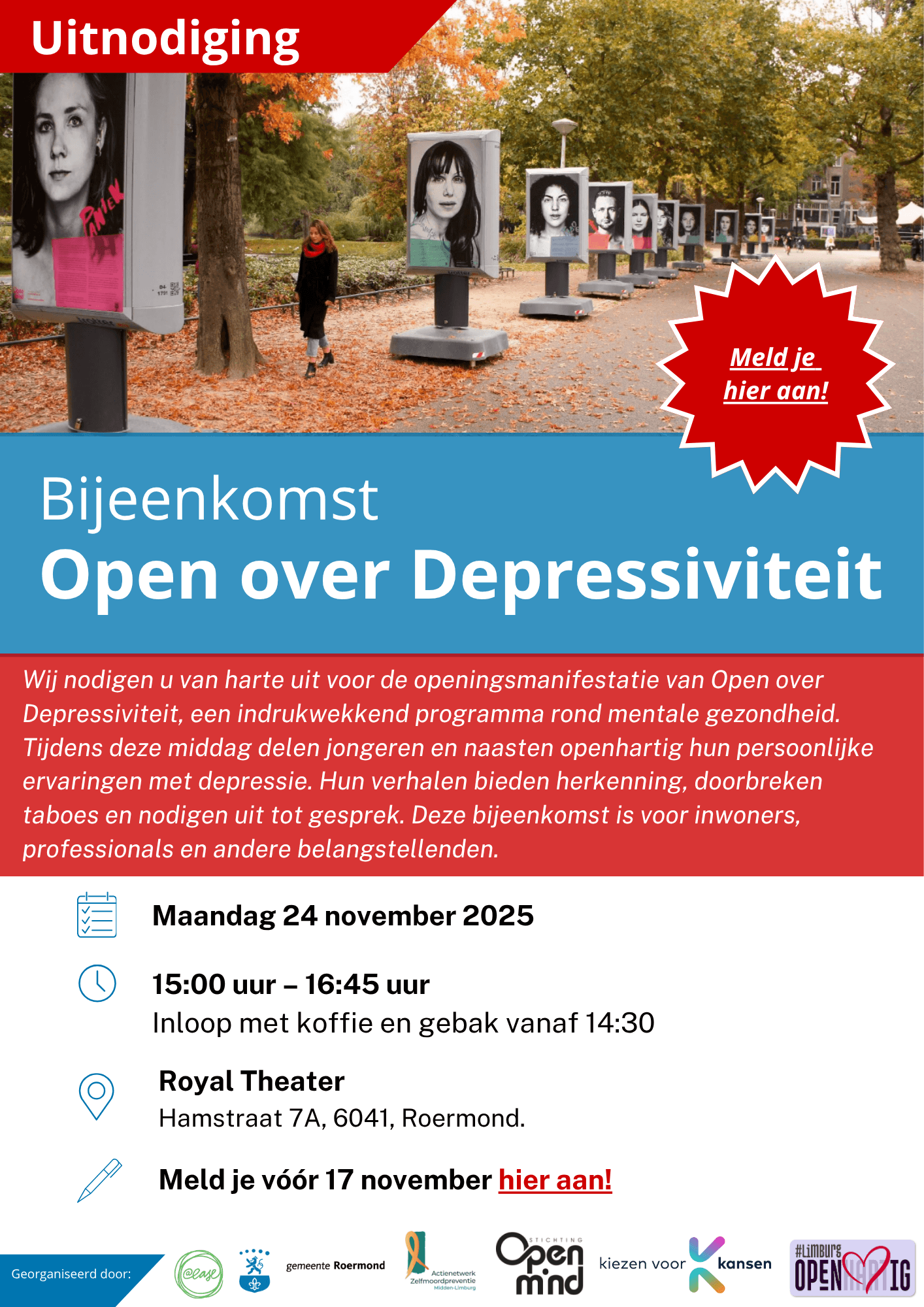 Uitnodiging Open over Depressiviteit