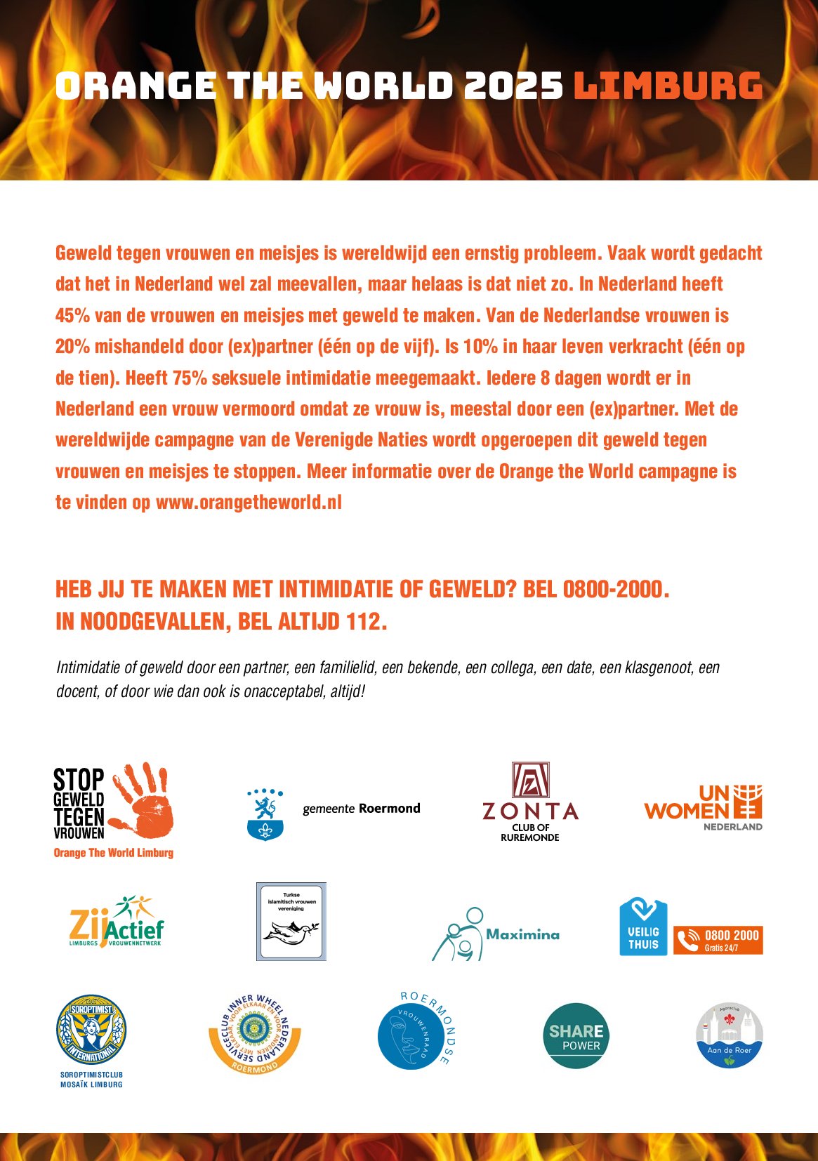 Orange the world flyer - achterzijde